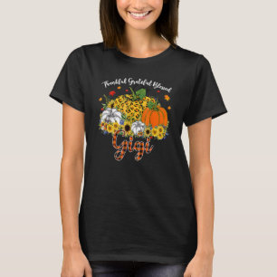 Thankful Grateful Blessed Gigi Pumpkin Leopard Pla T-Shirt