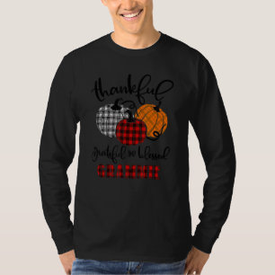Thankful Grateful Blessed Grammie Autumn Fall Pump T-Shirt