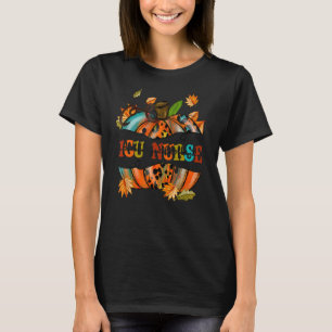 Thankful Grateful Blessed ICU Nurse Pumpkin Autumn T-Shirt