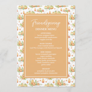 Thankful Grateful Blessed Minimalist Friendsgiving Menu