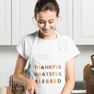 Thankful Grateful Blessed – Modern Fall Apron