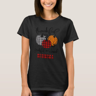 Thankful Grateful Blessed Momma Buffalo Plaid Than T-Shirt