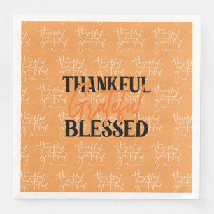 Thankful, Grateful, Blessed Napkin