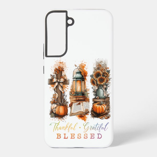 Thankful Grateful Blessed  Samsung Galaxy S22+ Case (Back)