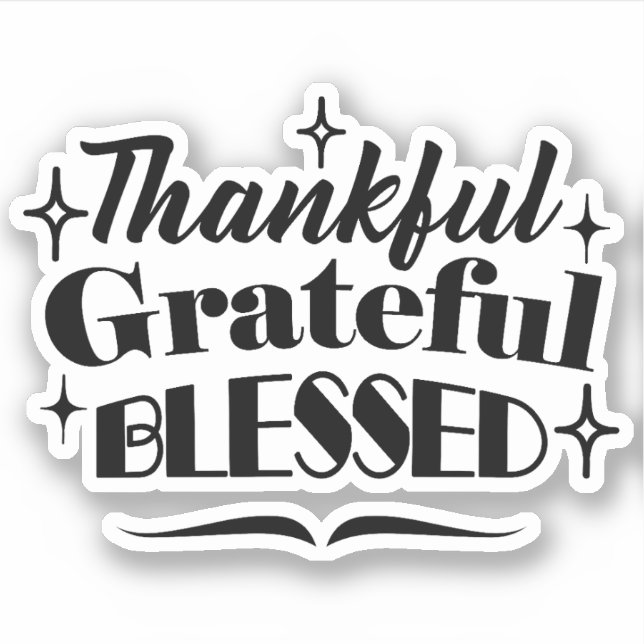 Thankful, Grateful, Blessed Sparkling Thanksgiving (Front)