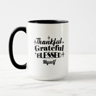 Thankful, Grateful, Blessed Sparkling Thanksgiving Mug