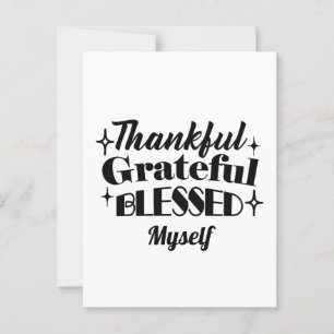 Thankful, Grateful, Blessed Sparkling Thanksgiving Postcard