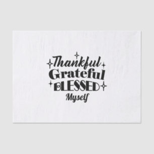 Thankful, Grateful, Blessed Sparkling Thanksgiving Tissue Paper