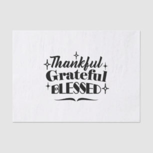 Thankful, Grateful, Blessed Sparkling Thanksgiving Tissue Paper