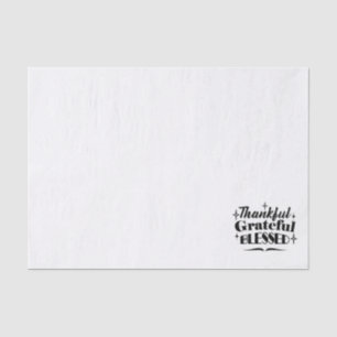 Thankful, Grateful, Blessed Sparkling Thanksgiving Tissue Paper