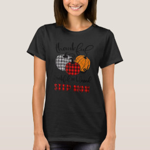 Thankful Grateful Blessed Step Mom Buffalo Plaid T-Shirt
