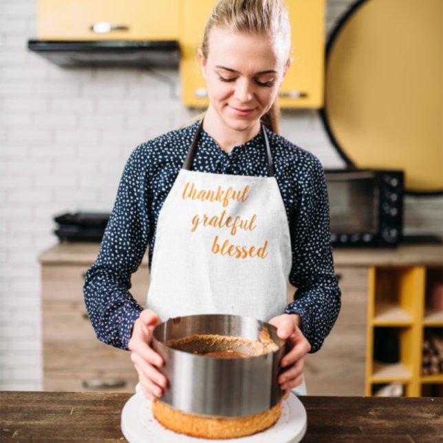 Thankful Grateful Blessed Thanksgiving Apron (Creator Uploaded)