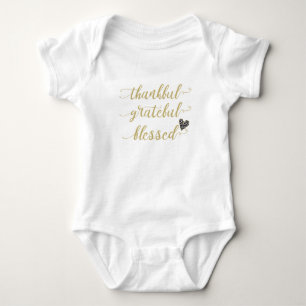 thankful grateful blessed thanksgiving holiday baby bodysuit
