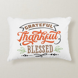 thankful grateful blessed thanksgiving holiday dec accent pillow