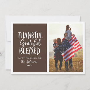 Thankful, grateful, blessed thanksgiving photo