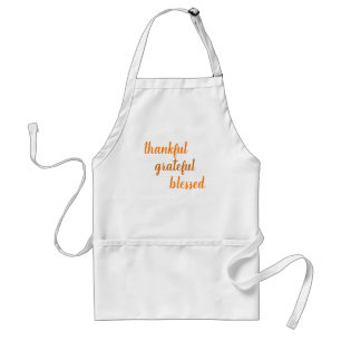 Thankful Grateful Blessed Thanksgiving Standard Apron