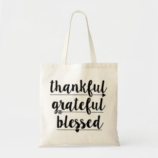 thankful grateful blessed tote bag