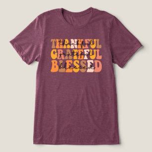 Thankful Grateful Blessed Tri-Blend Shirt