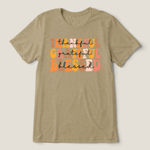 Thankful Grateful Blessed Tri-Blend Shirt