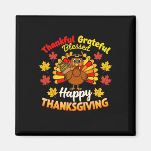 Thankful Grateful Blessed Turkey Gobble Happy Than Magnet