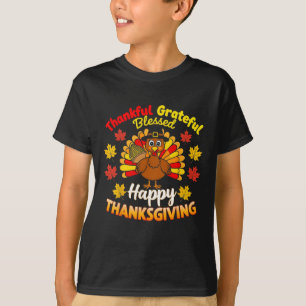 Thankful Grateful Blessed Turkey Gobble Happy Than T-Shirt