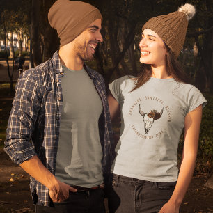 Thankful Grateful Blessed Western Friendsgiving Tri-Blend Shirt