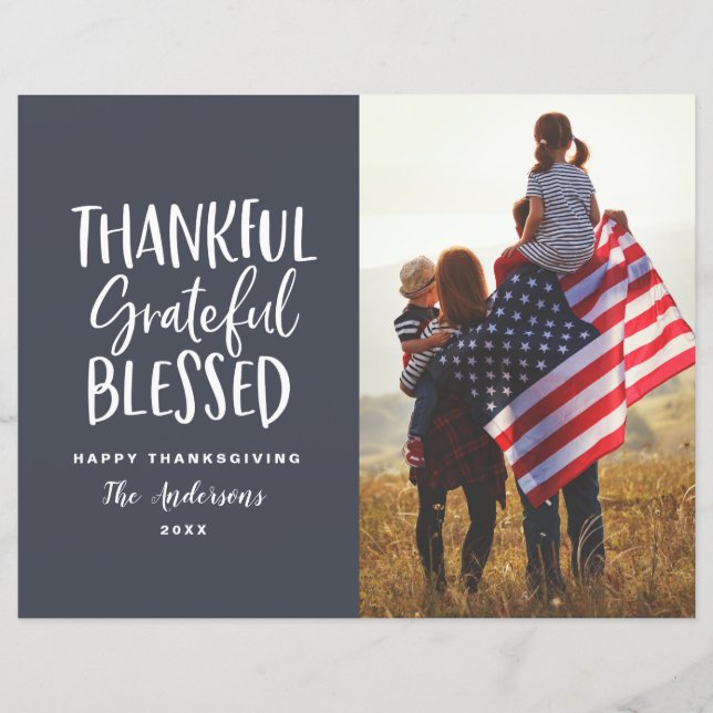 Thankful, grateful, budget thanksgiving photo (Front)