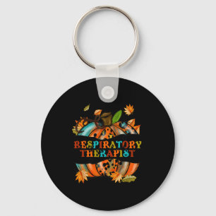 Thankful Grateful Respiratory Therapist Pumpkin Au Keychain