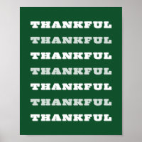 Thankful, Gratitude Quote, Green