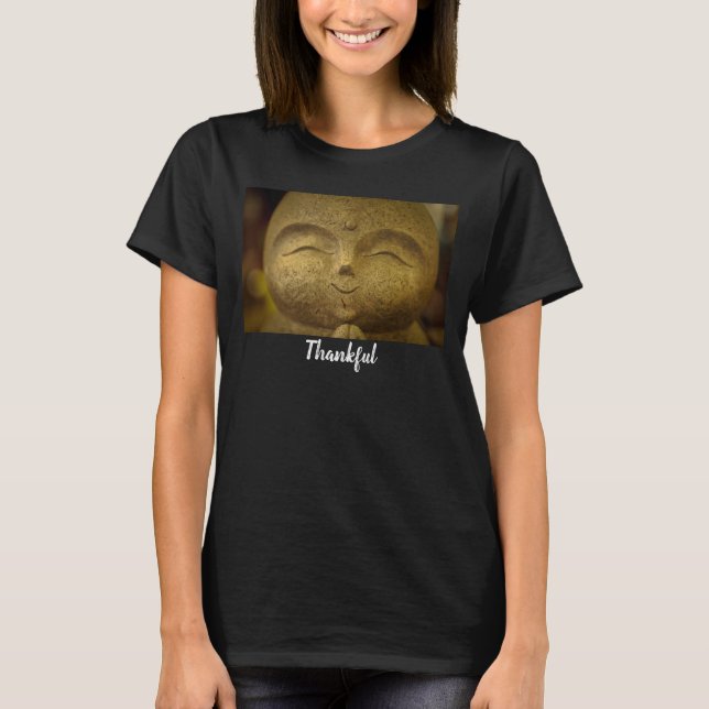 Thankful Happy Smiling Buddhas T-Shirt (Front)