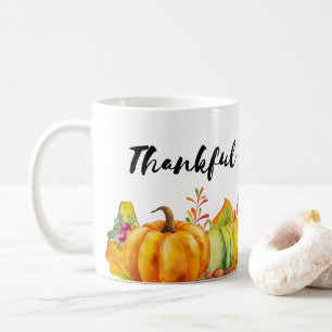 Thankful Harvest Pumpkins, Leaves and Foliage Coffee Mug