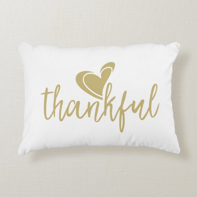 thankful heart thanksgiving accent pillow (Front)