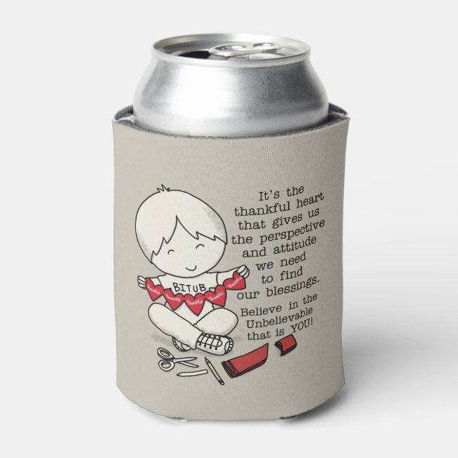 Thankful Hearts Can Cooler (Can Front)