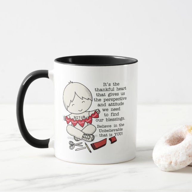 Thankful Hearts Mug (With Donut)