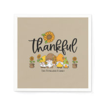 Thankful little sunflower gnome family