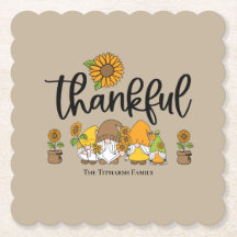 Thankful little sunflower gnome family