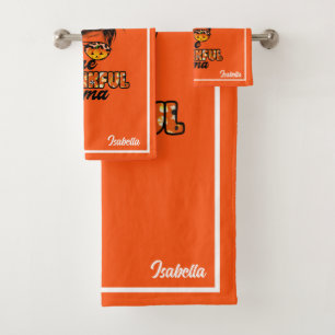 Thankful Mama Autumn Customize Text and Colour Bath Towel Set