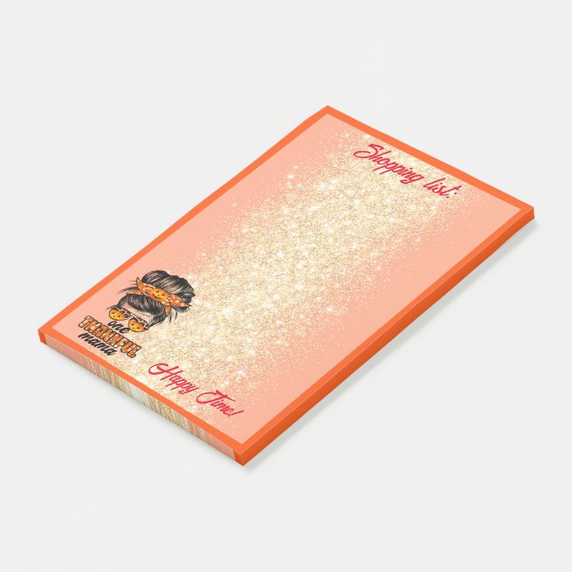 Thankful Mama Autumn Customize Text and Colour Post-it Notes (Angled)