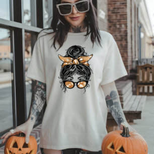 Thankful Mama,Thankgiving Mom Bun Tri-Blend Shirt