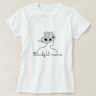Thankful Mama Typography T-Shirt
