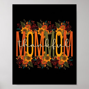 Thankful Mommom Grandmother Thanksgiving Mommom Gr Poster
