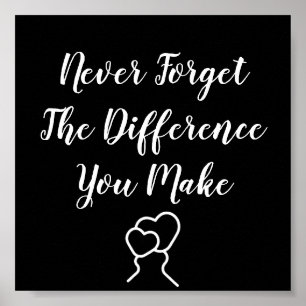 Thankful - Never Forget The Difference You Make Poster