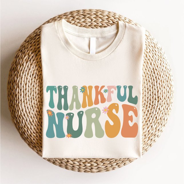 Thankful Nurse Floral Thanksgiving Nursing Student T-Shirt (Thankful Nurse Floral Thanksgiving Nursing Student T-Shirt)
