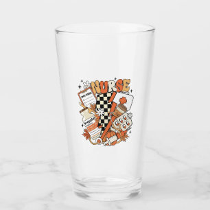Thankful Nurse Life Turkey Cute Thanksgiving Nurse Glass