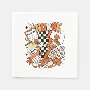 Thankful Nurse Life Turkey Cute Thanksgiving Nurse Napkin