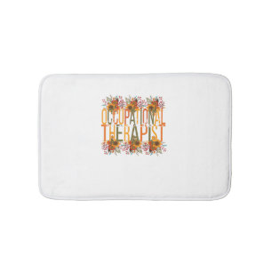 Thankful Occupational Therapist Thanksgiving OT Th Bath Mat