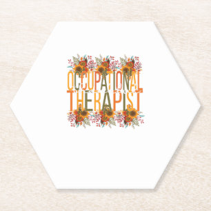 Thankful Occupational Therapist Thanksgiving OT Th Paper Coaster