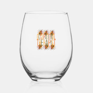 Thankful Occupational Therapist Thanksgiving OT Th Stemless Wine Glass