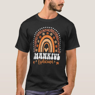 Thankful Optician Eye Doctor Rainbow Thanksgiving T-Shirt