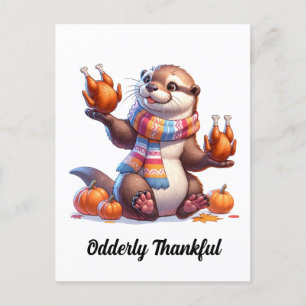 Thankful Otter Postcard